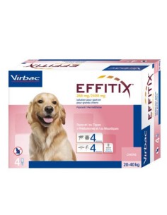 EFFITIX PERROS 20-40KG 4 PIPETAS VIRBAC