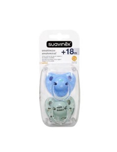 SUAVINEX CLASICO CHUPETE SILICONA ANAT +18M 2 UNIDADES