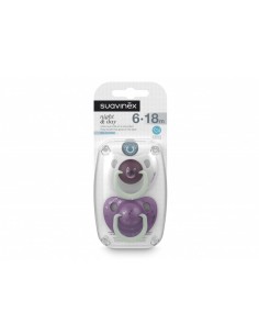 SUAVINEX NOCHE CHUPETE SILICONA T ANATÓMICO 6-18 MESES 2 UNIDADES