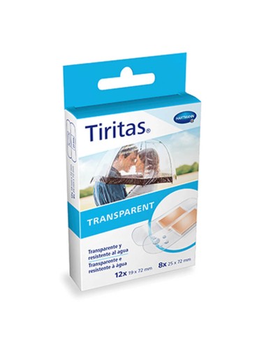 TIRITAS TRANSPARENT 20 UNIDADES 2 TAMAÑOS