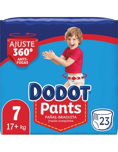 PAÑAL INFANTIL DODOT PANTS TALLA 7 +17 KG 23 UNIDADES