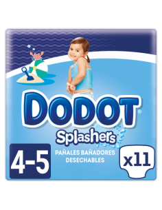 PAÑAL INFANTIL DODOT SPLASHERS TALLA 4 9-15 KG 11 UNIDADES