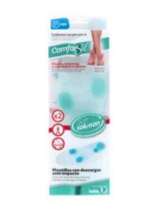 PLANTILLAS CON DESCARGAS ANTIIMPACTO DE SILICONA COMFORSIL 2 UNIDADES TALLA M CC209M