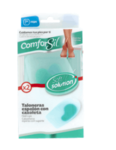 TALONERAS ESPOLON CON CAZOLETA COMFORSIL SILICONA 2 UNIDADES TALLA M CC212M