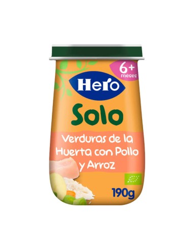 HERO BABY SOLO VERDURAS CON POLLO Y ARROZ 190 G