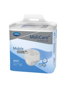 MOLICARE PREMIUM MOBILE ABSORBENTE 14 UNIDAES TALLA S 6 GOTAS COLOR AZUL