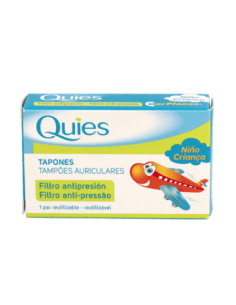QUIES TAPONES OIDOS PROTECCION CON FILTRO CERAMICO ANTIPRESION EARPLANES VIAJES 2 UNIDADES NIÑO