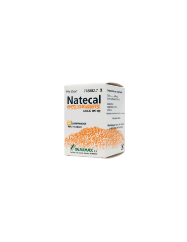 NATECAL 1500 mg (600 mg Ca) 20 COMPRIMIDOS MASTICABLES