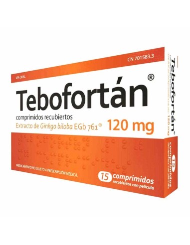 TEBOFORTAN 120 mg 15 COMPRIMIDOS RECUBIERTOS