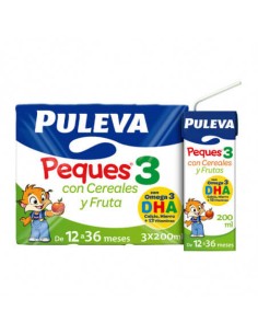 PULEVA PEQUES 3 CRECIMIENTO CEREALES Y FRUTA 3X200ML 10 U