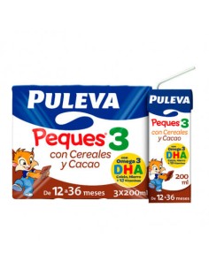 PULEVA PEQUES 3 CRECIMIENTO Y CACAO 3 X200ML 10 UNIDADES