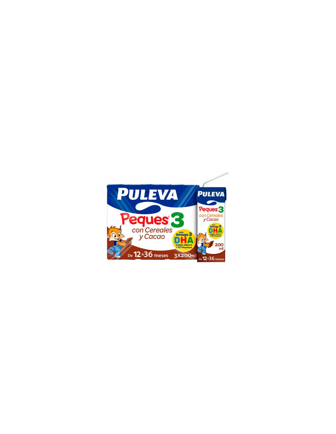 Puleva peques 3 con 7 cereales y cacao pack 3x200ml Farmacia y Parafarmacia  Online