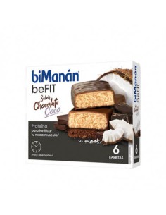 BIMANAN BEFIT PROTEINA 6 BARRITAS 27 G SABOR CHOCOLATE COCO
