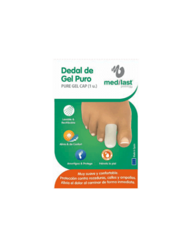 DEDAL PROTECCION DEDOS PIES MEDILAST FORRADO DE GEL TEJIDO MALLA TALLA L 1 UNIDADES