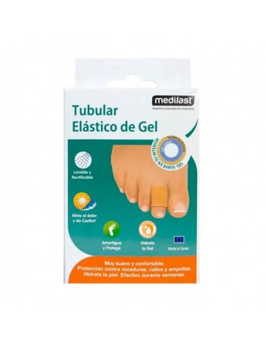 TUBULAR DEDOS PIES MEDILAST DE GEL 15 MM X 8 CM TALLA S 2 UNIDADES