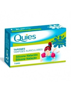 QUIES TAPONES OIDOS SILICONA AGUA NATACION 6 UNIDADES NIÑO