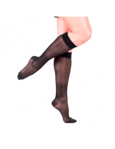 MEDIA CORTA (A-D) COMPRESION NORMAL MEDILAST CON PUNTERA TALLA GRANDE COLOR NEGRO