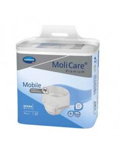 ABSORBENTE ORINA CON SLIP MOLICARE PREMIUM MOBILE 14 UNIDADES TALLA XL 6 GOTAS COLOR AZUL