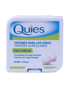 QUIES TAPONES OIDOS CERA NATURAL 16 UNIDADES