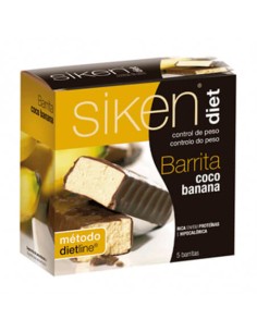 SIKEN DIET 5 BARRITAS 36 G SABOR COCO BANANA