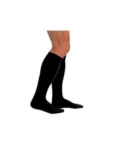 MEDILAST CALCETIN COMPRESION FUERTE SILVER EDITION HILO DE PLATA TALLA EXTRAGRANDE COLOR NEGRO
