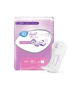 COMPRESA INCONTINENCIA ORINA LIGERA ID LIGHT ADVANCED MINI 20 UNIDADES