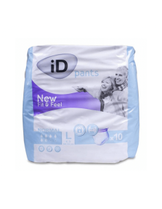 BRAGA PAÑAL INCONTINENCIA ORINA ID INTIME PANTS NORMAL TALLA L 10 UNIDADES