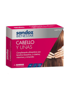 SANDOZ BIENESTAR CABELLO Y UÑAS 30 CAPSULAS