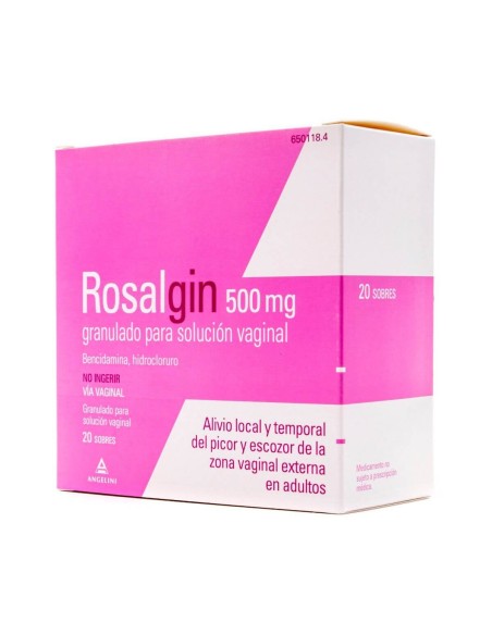 ROSALGIN 500 mg 20 SOBRES GRANULADO PARA SOLUCION VAGINAL