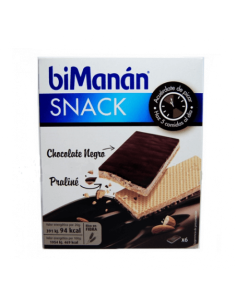 BIMANAN BEKOMPLETT SNACK BARQUILLO SABOR CHOCOLATE NEGRO 6 UNIDADES 20 G