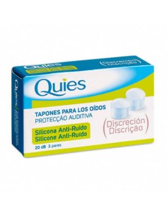 QUIES TAPONES OIDOS SILICONA ANTIRUIDO 6 UNIDADES