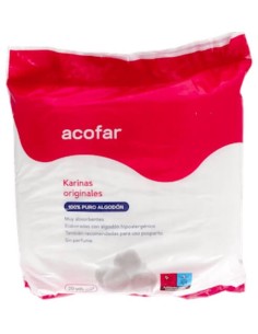 ACOFAR KARINAS ALGODON COMPRESAS 20 UNIDADES