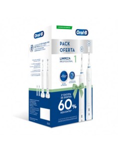ORAL-B PACK CEPILLO ELECTRICO PRO1 ENCIAS + 4 CABEZALES RECAMBIO