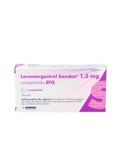 LEVONORGESTREL SANDOZ EFG 1,5 mg 1 COMPRIMIDO