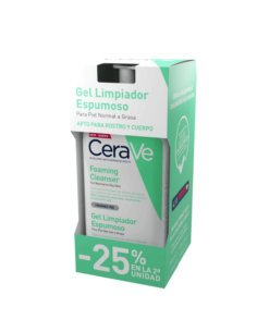 CERAVE DUPLO GEL ESPUMOSO LIMPIADOR 25%DTO 2