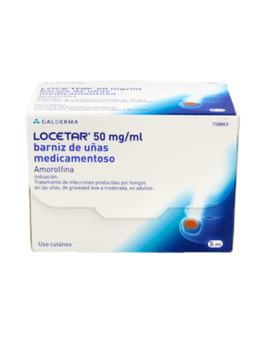 LOCETAR 50 mg/ml BARNIZ UÑAS MEDICAMENTOSO 1 FRASCO 5 ml (VIDRIO TIPO III)