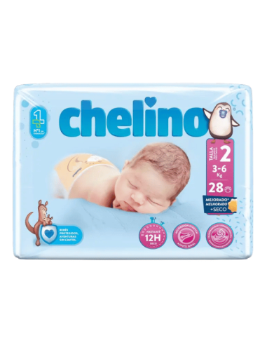 CHELINO PAÑAL T-2 RECIEN NACIDO 3-6KG...